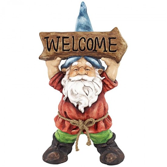 Design Toscano Welcoming Willie Garden Gnome Statue