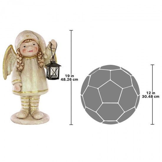 Design Toscano Angel Girl Holding Lantern Statue