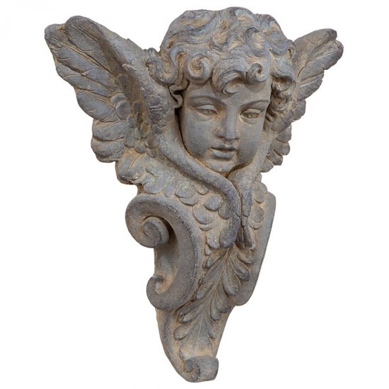 Design Toscano Victorial Heraldic Cherub Wall Pocket