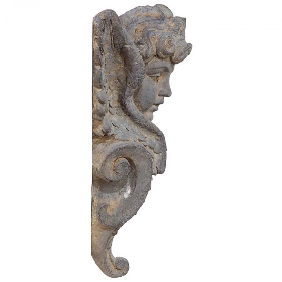Design Toscano Victorial Heraldic Cherub Wall Pocket