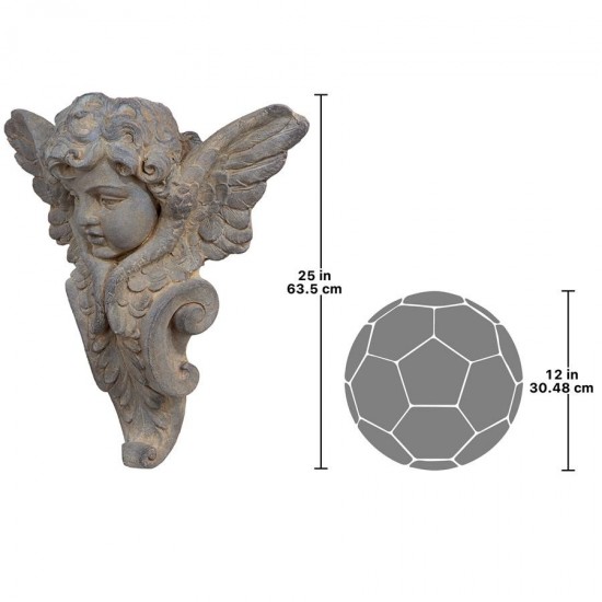 Design Toscano Victorial Heraldic Cherub Wall Pocket