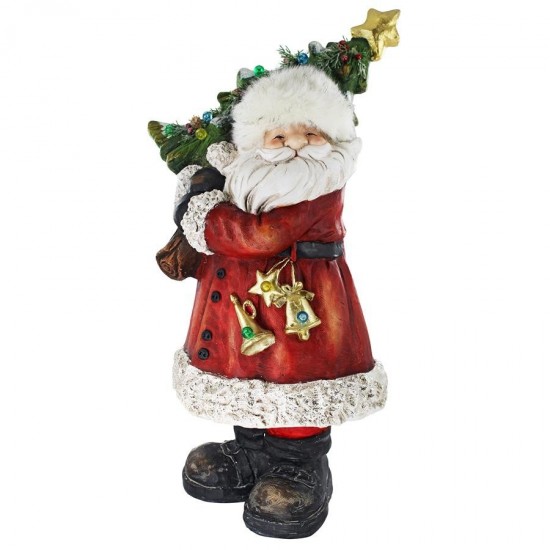 Design Toscano Santa With A Sparkling Tree Statue