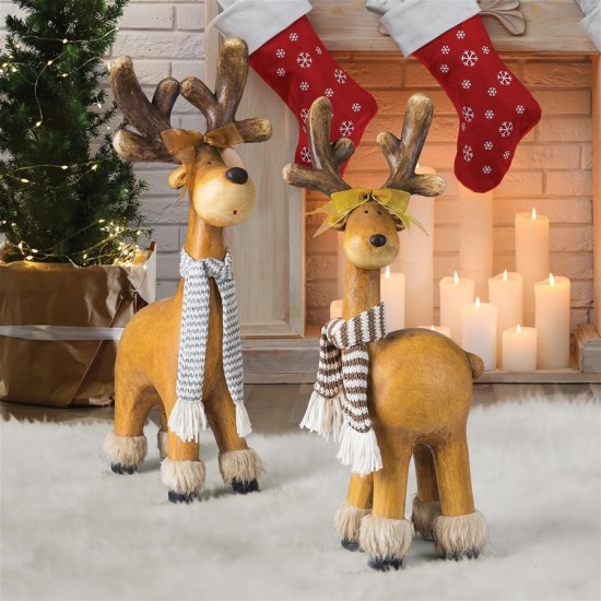 Design Toscano S/2 Santas Second Team Reindeer