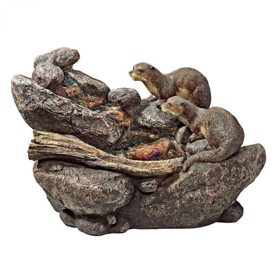 Design Toscano Curious Sea Otters Fountain