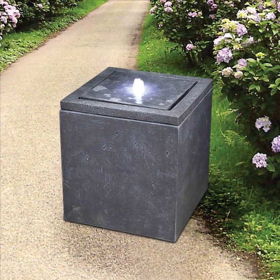 Design Toscano Modern Cube Bubbling Fountain