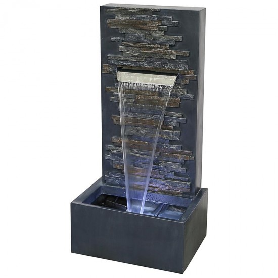 Design Toscano Modern Cascading Wall Fountain