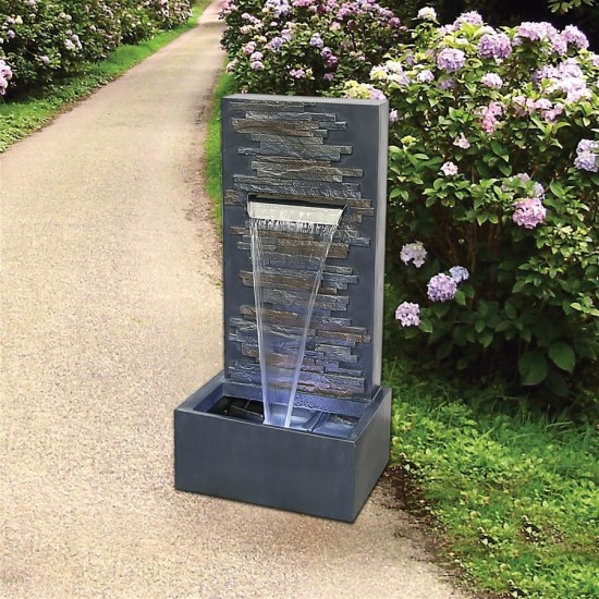 Design Toscano Modern Cascading Wall Fountain