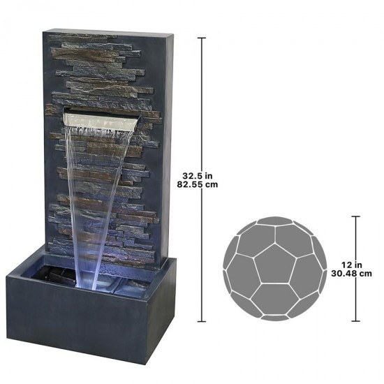Design Toscano Modern Cascading Wall Fountain