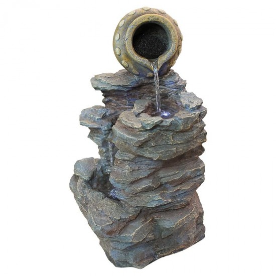Design Toscano Spilled Jug Cascading Garden Fountain