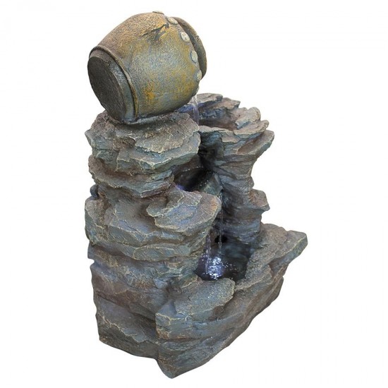 Design Toscano Spilled Jug Cascading Garden Fountain