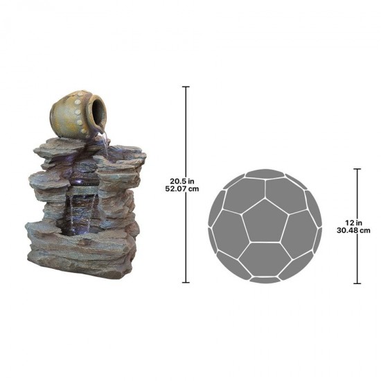 Design Toscano Spilled Jug Cascading Garden Fountain