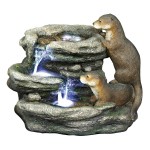 Design Toscano Bright Water Otters Garden Fountain