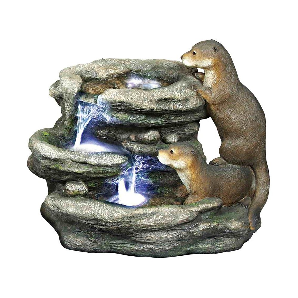 Design Toscano Bright Water Otters Garden Fountain