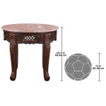 Design Toscano Chantret Marble Topped Side Table