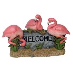 Design Toscano Pink Flamingo Welcome Sign