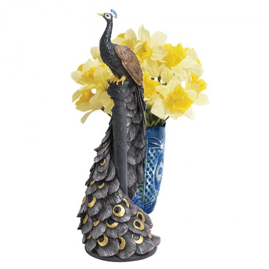 Design Toscano Peacocks Garden View Statue