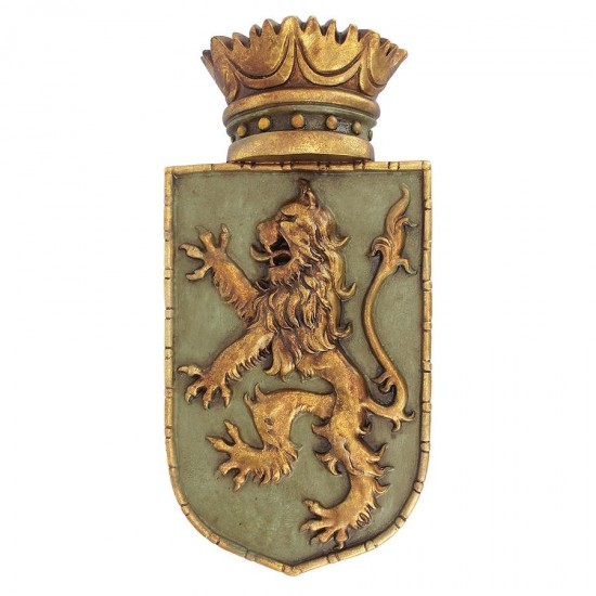 Design Toscano Medieval Rampant Lion Shield Plaque