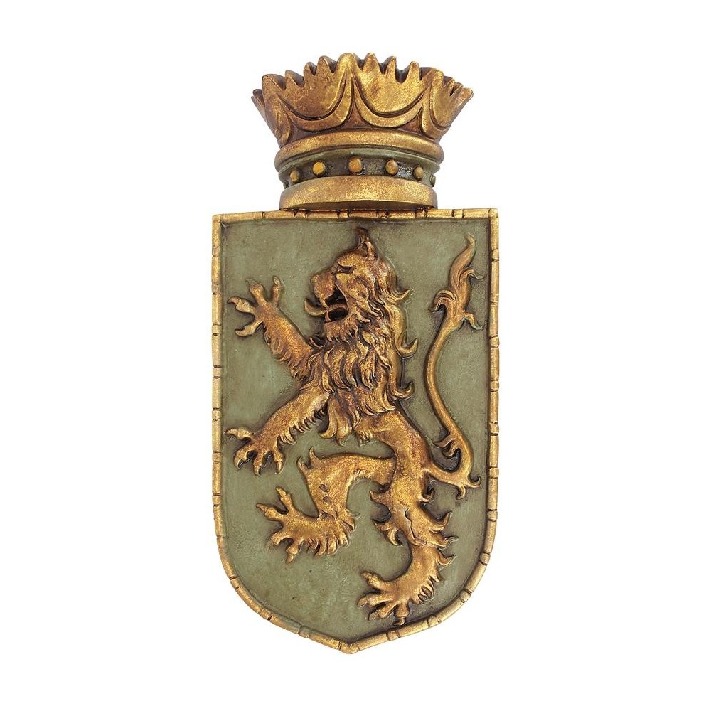Design Toscano Medieval Rampant Lion Shield Plaque Design Toscano Medieval Rampant Lion Shield Plaque