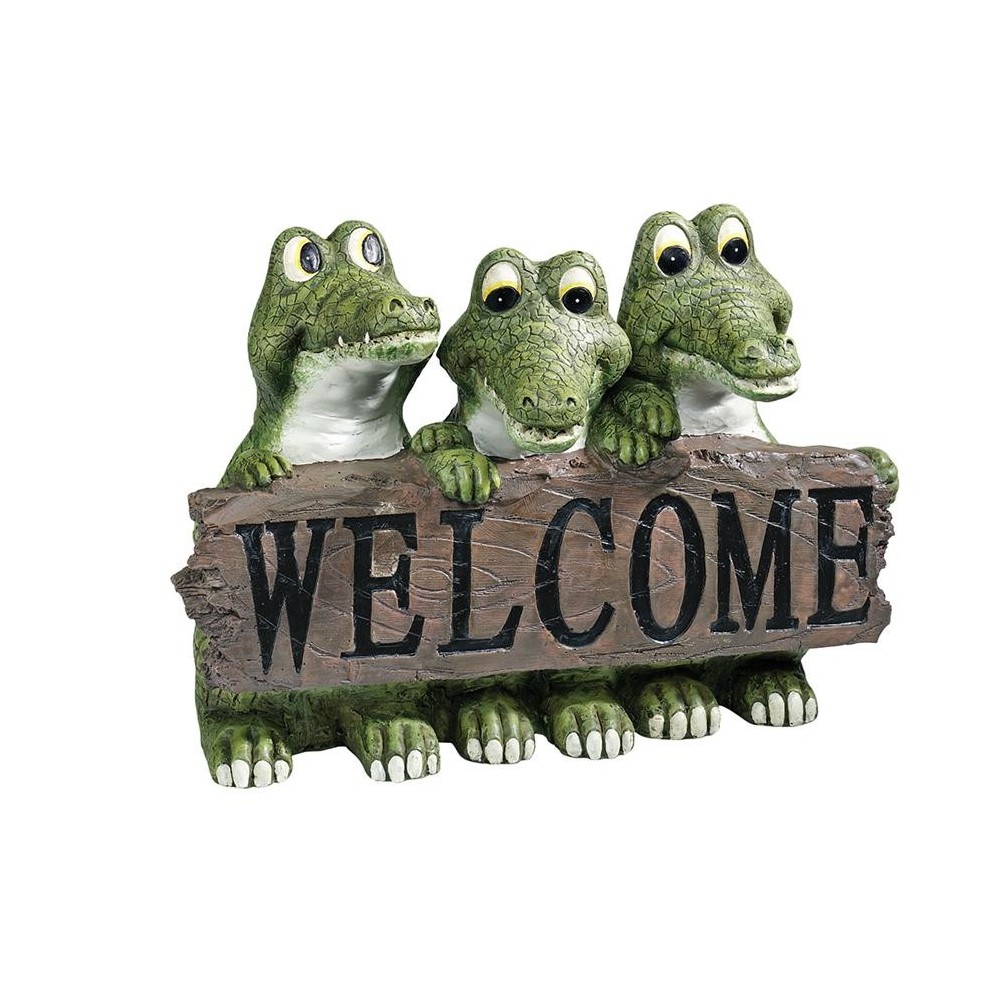 Design Toscano Ragin Cajun Crocodile Welcome Sign