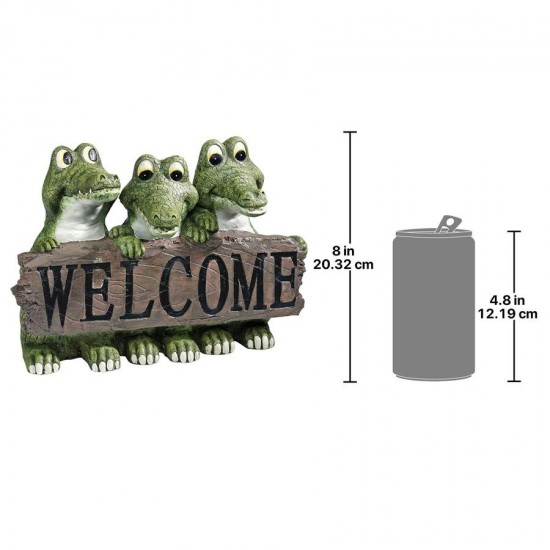 Design Toscano Ragin Cajun Crocodile Welcome Sign