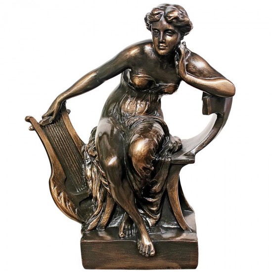 Design Toscano Mademoiselle W/ Harp(Sappho)