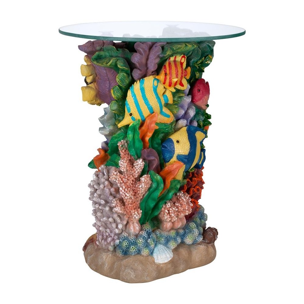 Design Toscano The Great Barrier Reef Glass Top Table Design Toscano The Great Barrier Reef Glass Top Table