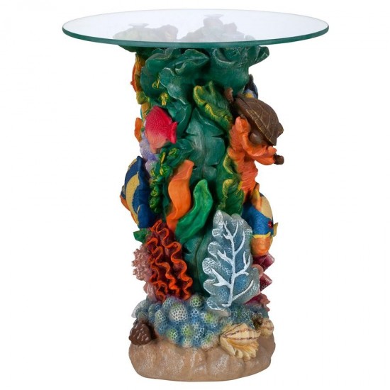 Design Toscano The Great Barrier Reef Glass Top Table