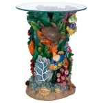 Design Toscano The Great Barrier Reef Glass Top Table