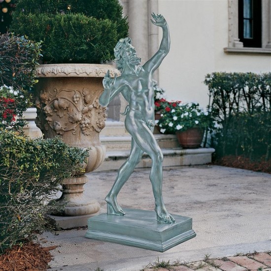 Design Toscano Grande Dancing Faunus Of Pompeii Statue