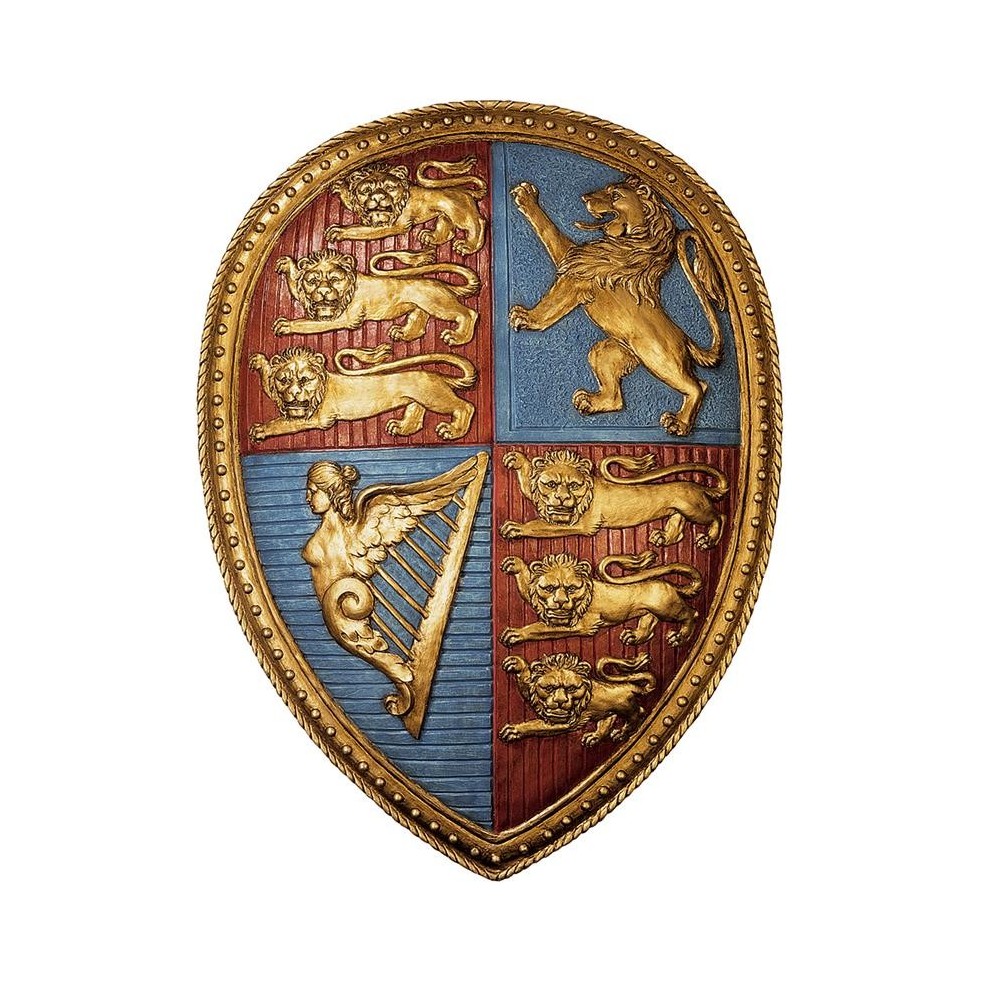 Design Toscano Queen Victorias Coat Of Arms Shield