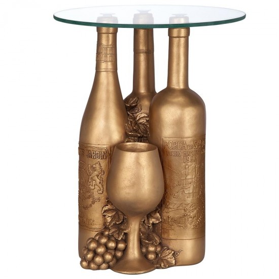 Design Toscano Wine And Dine Glass Topped Table