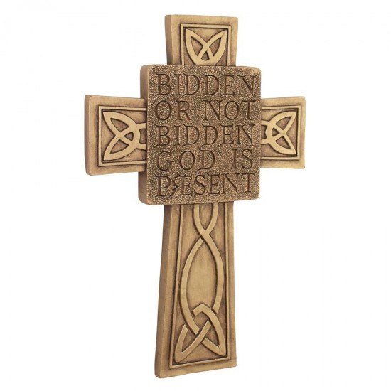 Design Toscano God Is Present Celtic Cross Plaque