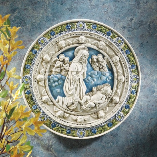 Design Toscano Large Adoration Of The Child Roundel