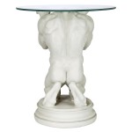 Design Toscano Neoclassical Male Glass Topped Table