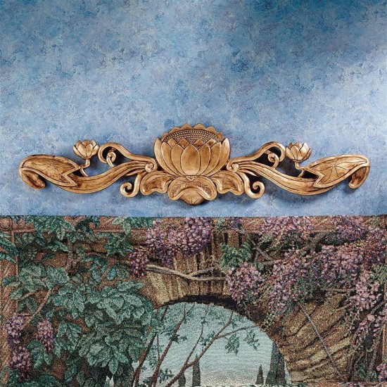 Design Toscano De Velde Water Lily Pediment