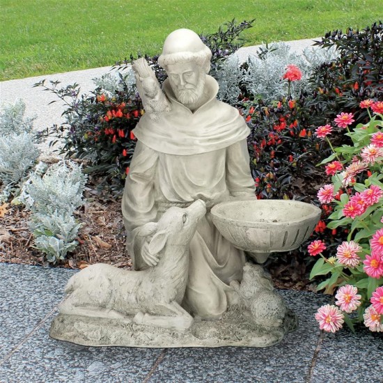 Design Toscano St Francis Feeding The Animals Statue