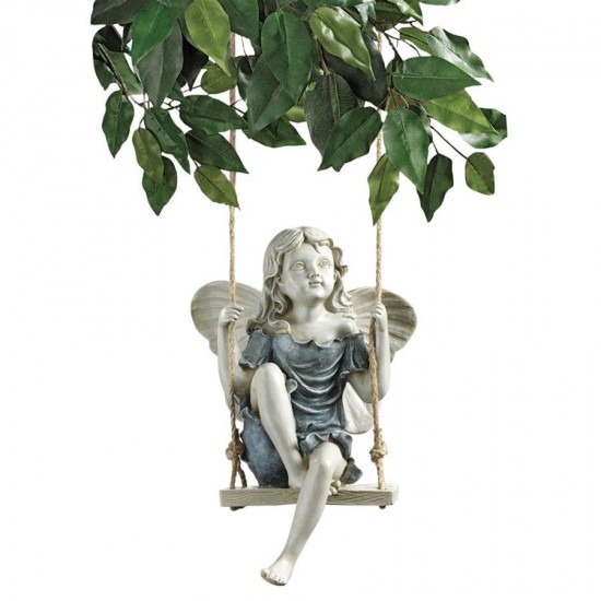 Design Toscano Summertime Fairy On A Swing Statue
