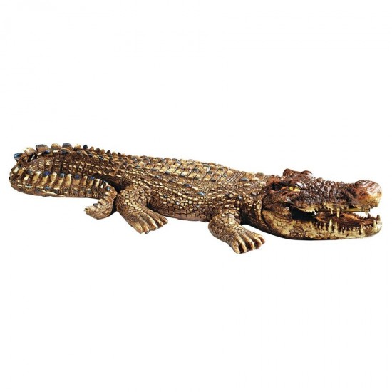 Design Toscano Crotchety Crocodile Piped Statue