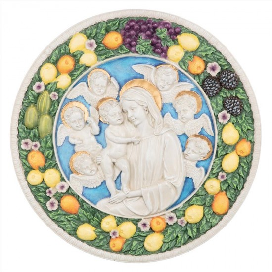 Design Toscano Virgin Mary And Child Roundel