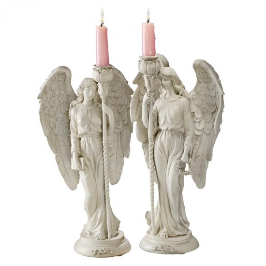 Design Toscano Angels Of Virtue Candleholders