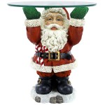 Design Toscano Santa Claus Holiday Glass Topped Table
