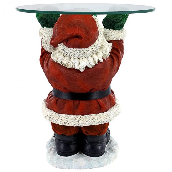 Design Toscano Santa Claus Holiday Glass Topped Table