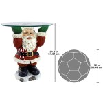 Design Toscano Santa Claus Holiday Glass Topped Table