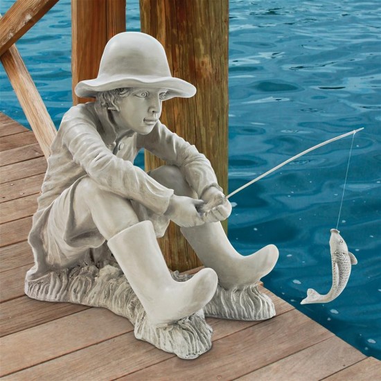 Design Toscano Gone Fishing Fisherman Statue