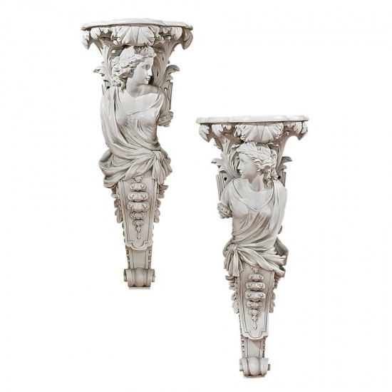 Design Toscano Set Of 2 French Baroque Caryatids