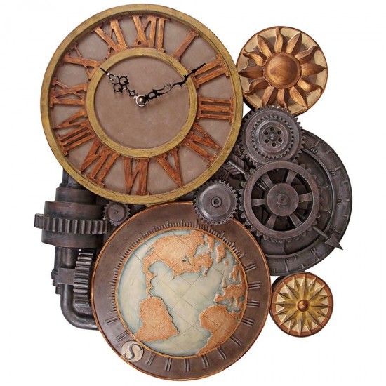 Design Toscano Large Gears Of Time Clock