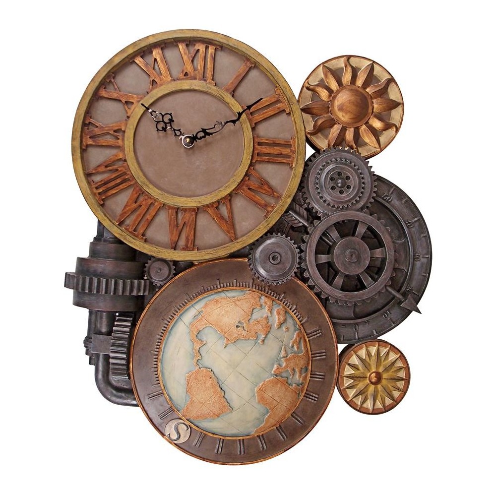 Design Toscano Large Gears Of Time Clock