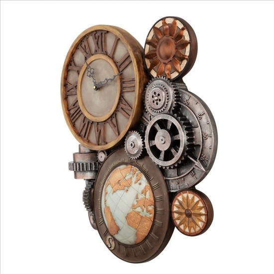 Design Toscano Large Gears Of Time Clock