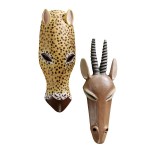 Design Toscano S/ Jaguar & Gemsbok Masks