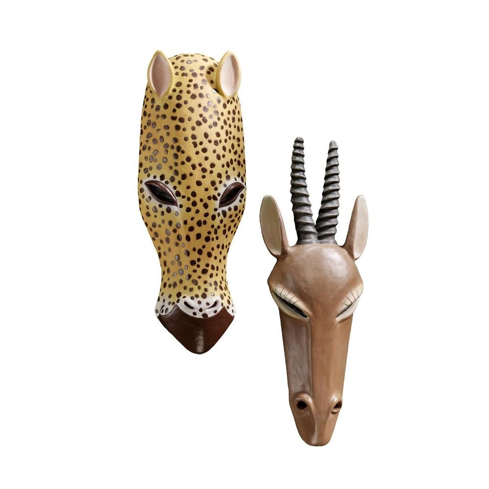 Design Toscano S/ Jaguar & Gemsbok Masks